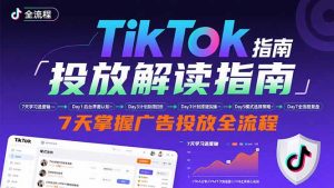 TikTok投放解读指南：后台操作/计划建立/模式选择，7天掌握广告投放全流程-云慧网创