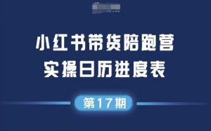 小红书第17期带货陪跑营,不囤货,无不直播,无不投流,通过选品+笔记内容+测品+笔记铺量+矩阵运营打爆款(更新)-云慧网创
