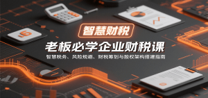 老板必学企业财税课:智慧税务、风险规避、财税筹划与股权架构搭建指南-云慧网创