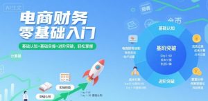 电商财务零基础入门,基础认知+基础实操+进阶突破,轻松掌握-云慧网创