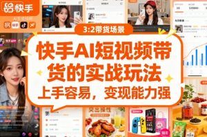 快手ai短视频带货的实战玩法,上手容易,变现能力强-云慧网创