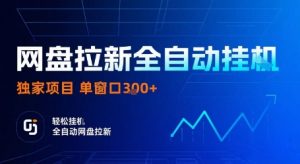 网盘拉新全自动挂G,独家技术,操作简单,自动完成拉新任务,单窗口3张【揭秘】-云慧网创