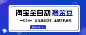 淘宝菜鸟全自动撸金豆,轻松月入1W+,全程手机去跑,操作简单【揭秘】-云慧网创