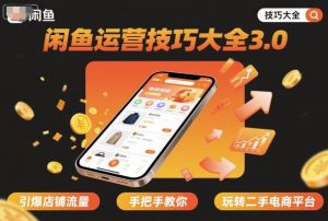 闲鱼运营技巧大全3.0,引爆店铺流量,手把手教你玩转二手电商平台-云慧网创