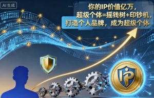 你的IP价值亿万,超级个体=摇钱树+印钞机,打造个人品牌,成为超级个体-云慧网创