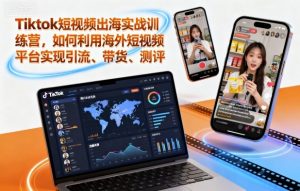 Tiktok短视频出海实战训练营,如何利用海外短视频平台实现引流、带货、测评-云慧网创
