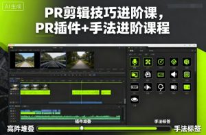 PR剪辑技巧进阶课,PR插件+手法进阶课程-云慧网创
