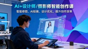 AI+设计师/摄影师智能创作课:智能修图、AI绘画、设计优化,提升创作效率-云慧网创