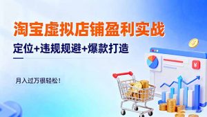淘宝虚拟店铺盈利实战:定位+违规规避+爆款打造,月入过万很轻松!-云慧网创