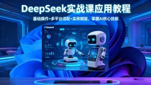 DeepSeek实战课应用教程、基础操作+多平台适配+实体赋能,掌握AI核心技能-云慧网创