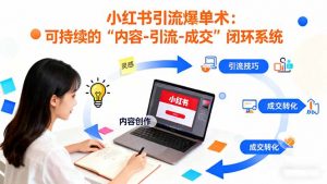 小红书引流爆单术:构建一套低成本 可持续的“内容-引流-成交”闭环系统-云慧网创