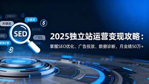 2025独立站运营变现攻略:掌握SEO优化、广告投放、数据诊断,月业绩50万+-云慧网创