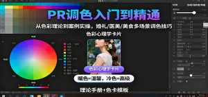 PR调色入门到精通:从色彩理论到案例实操,婚礼/医美/美食多场景调色技巧-云慧网创