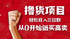 手把手教你撸货,从0开始低买高卖,小白轻松实现日入三位数!!!-云慧网创