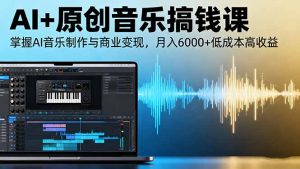 AI+原创音乐搞钱课:掌握AI音乐制作与商业变现,月入6000+低成本高收益-云慧网创